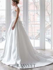 Свадебное платье Элла. Силуэт А-силуэт. Цвет Белый / Молочный. Вид 2