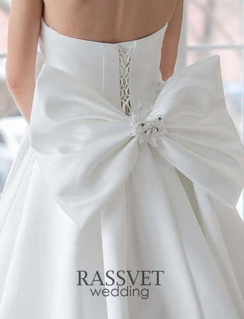 Свадебное платье Элла. Силуэт А-силуэт. Цвет Белый / Молочный. Вид 5