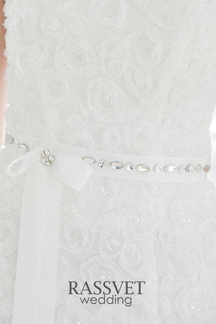 Свадебное платье Грация. Силуэт Рыбка, А-силуэт. Цвет Белый / Молочный. Вид 4