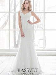 Свадебное платье Николь. Силуэт А-силуэт, Рыбка. Цвет Белый / Молочный. Вид 1