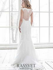 Свадебное платье Николь. Силуэт А-силуэт, Рыбка. Цвет Белый / Молочный. Вид 2