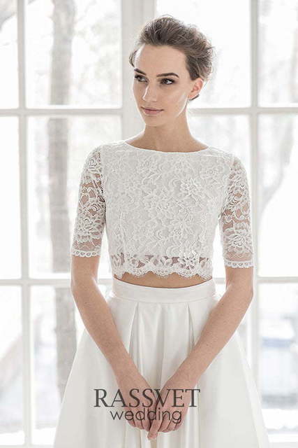 Свадебное платье Симона. Силуэт А-силуэт, Прямое. Цвет Белый / Молочный. Вид 4