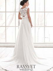 Свадебное платье Фабьен. Силуэт А-силуэт, Прямое. Цвет Белый / Молочный. Вид 2