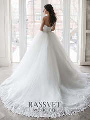 Свадебное платье Шерри. Силуэт Пышное, А-силуэт. Цвет Белый / Молочный. Вид 2