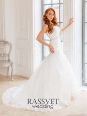 Свадебное платье Паола 1. Силуэт А-силуэт, Рыбка. Цвет Белый / Молочный. Вид 1