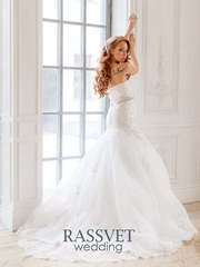 Свадебное платье Паола 1. Силуэт А-силуэт, Рыбка. Цвет Белый / Молочный. Вид 2