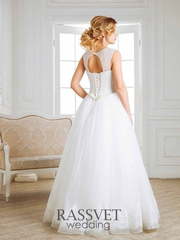 Свадебное платье Оливия. Силуэт А-силуэт. Цвет Белый / Молочный. Вид 2