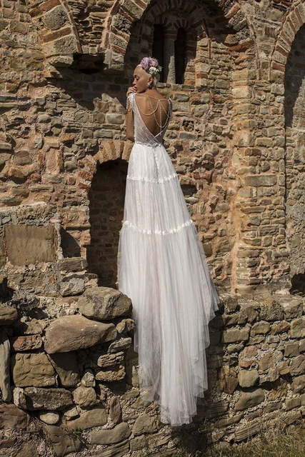 Свадебное платье Happy Hyacinth. Силуэт А-силуэт. Цвет Белый / Молочный. Вид 2