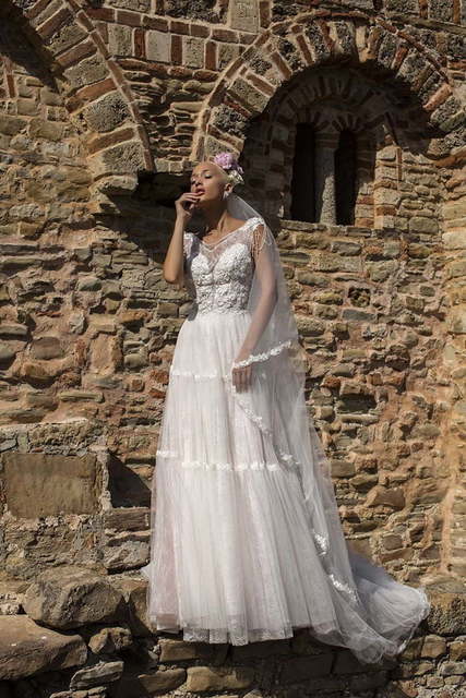 Свадебное платье Happy Hyacinth. Силуэт А-силуэт. Цвет Белый / Молочный. Вид 3