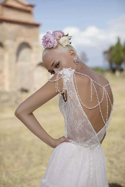 Свадебное платье Happy Hyacinth. Силуэт А-силуэт. Цвет Белый / Молочный. Вид 4