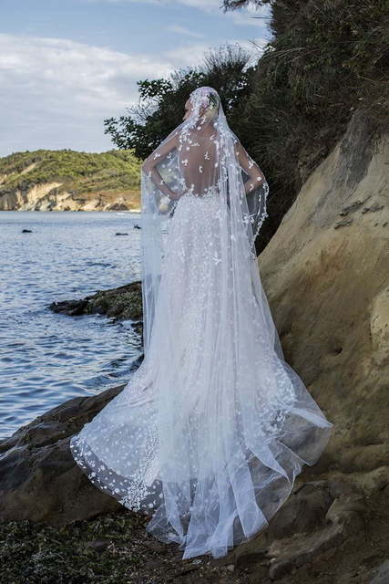 Свадебное платье Modest Daisy. Силуэт А-силуэт. Цвет Белый / Молочный. Вид 3