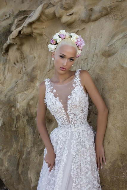 Свадебное платье Modest Daisy. Силуэт А-силуэт. Цвет Белый / Молочный. Вид 4