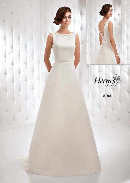 Свадебное платье Tarija. Силуэт А-силуэт. Цвет Белый / Молочный. Вид 1