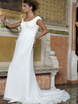 Свадебное платье 9979. Силуэт Прямое, Греческий. Цвет Белый / Молочный. Вид 1