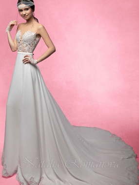 Свадебное платье Ажур. Силуэт Прямое. Цвет Белый / Молочный. Вид 1