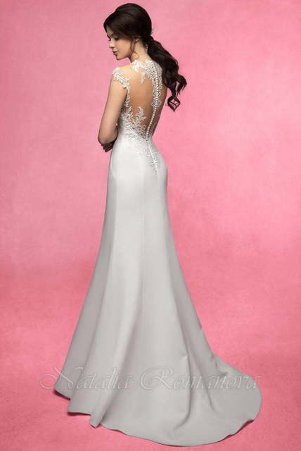 Свадебное платье Альвина. Силуэт Рыбка. Цвет Белый / Молочный. Вид 2