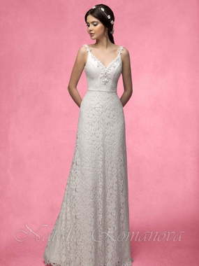 Свадебное платье Ева. Силуэт Прямое. Цвет Белый / Молочный. Вид 1