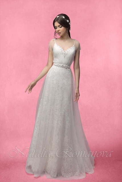 Свадебное платье Лекси. Силуэт Прямое. Цвет Белый / Молочный. Вид 3