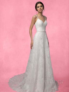 Свадебное платье Дюна. Силуэт Прямое. Цвет Белый / Молочный. Вид 1