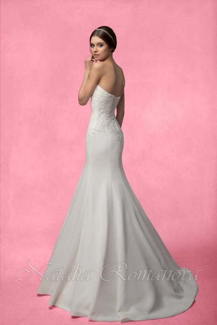 Свадебное платье Эрмина. Силуэт Рыбка. Цвет Белый / Молочный. Вид 2