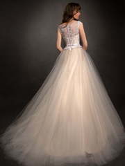 Свадебное платье Бриана. Силуэт Пышное. Цвет Айвори / Капучино, Пепельный / Металлик, Персик / Оранжевый. Вид 2