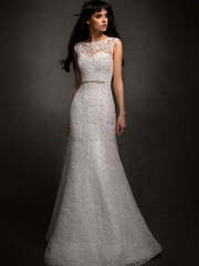 Свадебное платье Вивьен. Силуэт Прямое, Рыбка. Цвет Белый / Молочный. Вид 1