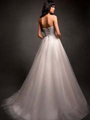 Свадебное платье Рапсодия. Силуэт Пышное. Цвет Айвори / Капучино, Пепельный / Металлик, Персик / Оранжевый. Вид 2