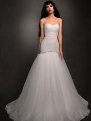 Свадебное платье Флореаль. Силуэт Рыбка. Цвет Белый / Молочный. Вид 1