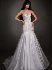 Свадебное платье Шейла. Силуэт Рыбка. Цвет Белый / Молочный. Вид 1