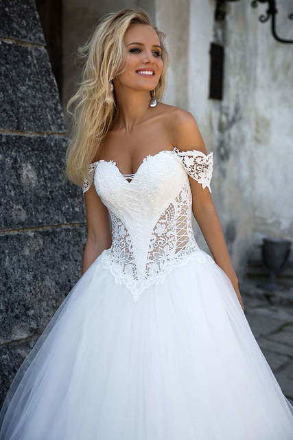 Свадебное платье Shelley. Силуэт Пышное. Цвет Белый / Молочный. Вид 3