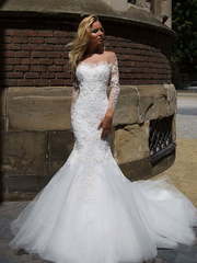 Свадебное платье Madlena. Силуэт Рыбка. Цвет Белый / Молочный. Вид 1