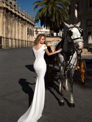 Свадебное платье Novaley. Силуэт Рыбка. Цвет Белый / Молочный. Вид 2