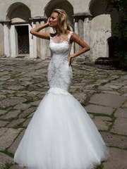 Свадебное платье Maria. Силуэт Рыбка. Цвет Белый / Молочный. Вид 1