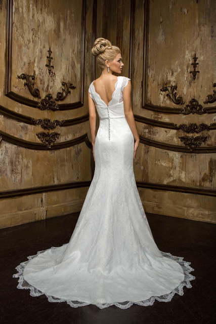 Свадебное платье Brigide. Силуэт Рыбка. Цвет Белый / Молочный. Вид 2