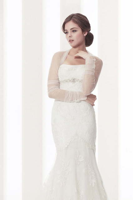 Свадебное платье Abella. Силуэт Рыбка. Цвет Белый / Молочный. Вид 3