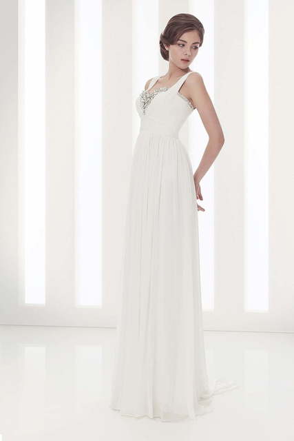 Свадебное платье Azalia. Силуэт Прямое. Цвет Белый / Молочный. Вид 3