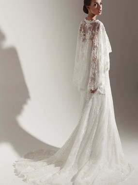 Свадебное платье Adamina. Силуэт Рыбка. Цвет Белый / Молочный. Вид 2