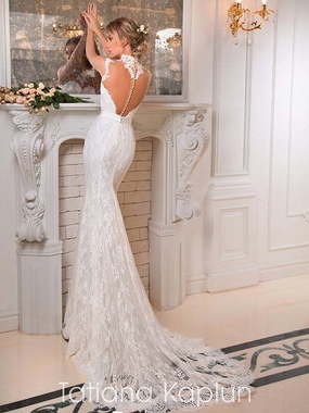 Свадебное платье Dolores. Силуэт Прямое, Рыбка. Цвет Белый / Молочный. Вид 2
