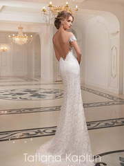 Свадебное платье Loretta. Силуэт Прямое. Цвет Белый / Молочный, Айвори / Капучино. Вид 2