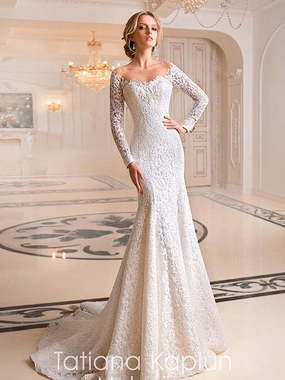 Свадебное платье Melaniya. Силуэт Рыбка. Цвет Белый / Молочный. Вид 1
