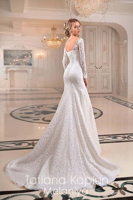 Свадебное платье Melaniya. Силуэт Рыбка. Цвет Белый / Молочный. Вид 2