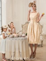 Свадебное платье Darbi. Силуэт Прямое. Цвет Айвори / Капучино, Золото. Вид 1