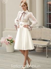 Свадебное платье Gita. Силуэт Прямое. Цвет Белый / Молочный. Вид 1