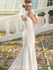 Свадебное платье Dgody. Силуэт Рыбка. Цвет Белый / Молочный. Вид 2