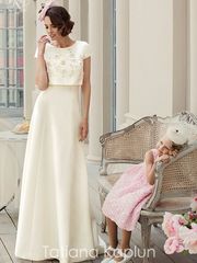 Свадебное платье Azarina. Силуэт Прямое. Цвет Белый / Молочный, Айвори / Капучино. Вид 1