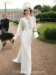 Свадебное платье Donita. Силуэт Прямое. Цвет Белый / Молочный. Вид 1