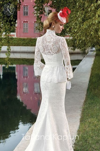 Свадебное платье Olinda. Силуэт Рыбка. Цвет Белый / Молочный. Вид 2