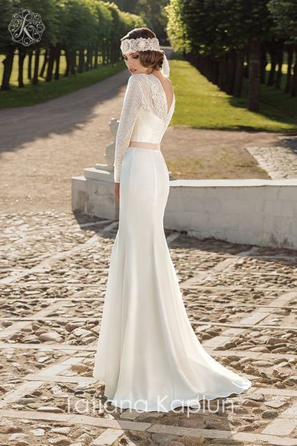 Свадебное платье Jasmina. Силуэт Рыбка, Прямое. Цвет Белый / Молочный. Вид 2