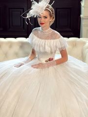 Свадебное платье Лионель. Силуэт Пышное. Цвет Белый / Молочный. Вид 2