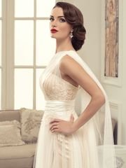 Свадебное платье Джованна. Силуэт Прямое. Цвет Белый / Молочный, Айвори / Капучино. Вид 2